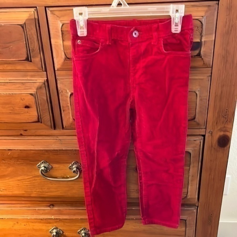 The Children’s Place Girl’s red corduroy pants size 5T preloved